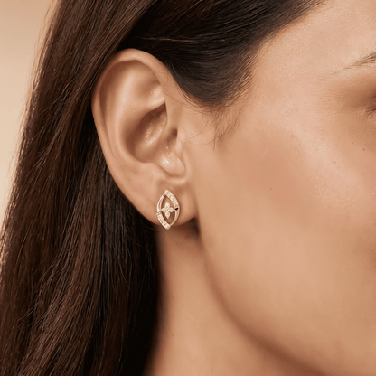 Gold Pear Elegance Diamond Earrings
