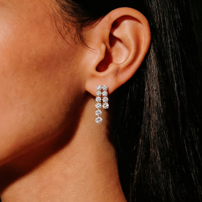 Gold and Dimond Starlit Steps Studded Earring