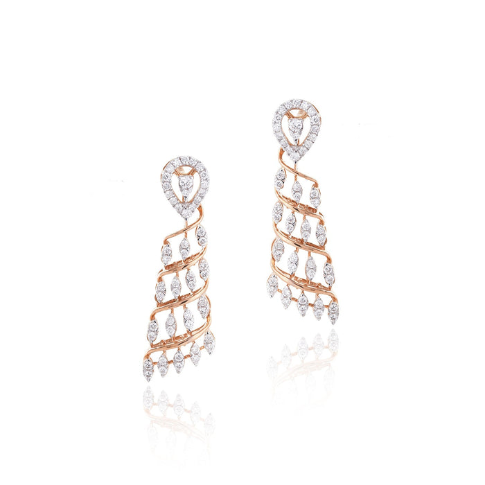 Aaranya Vine Drop Gold Earrings