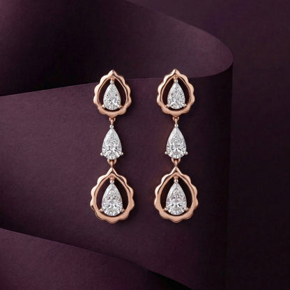 Petal Frame Drop Earrings
