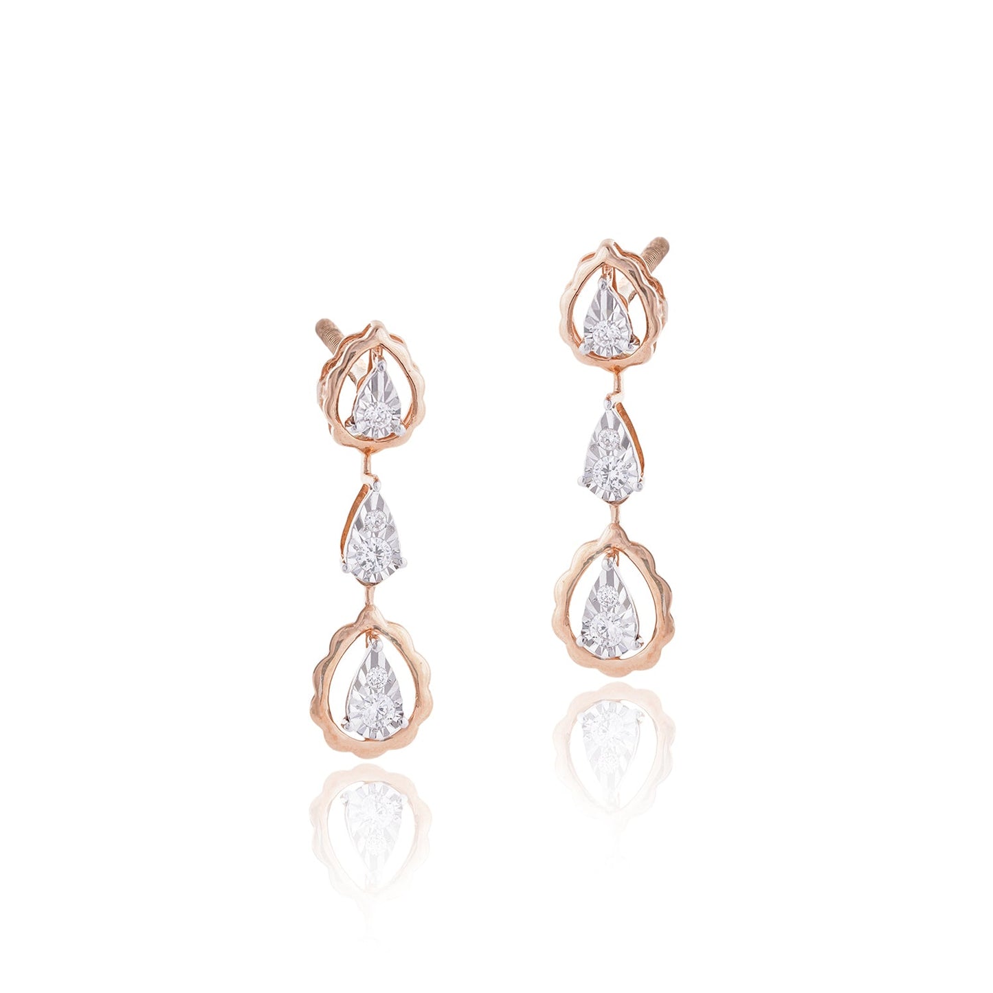 Petal Frame Drop Earrings