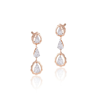 Petal Frame Drop Earrings