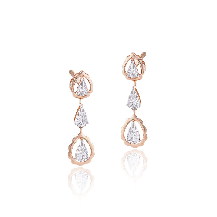 Petal Frame Drop Earrings