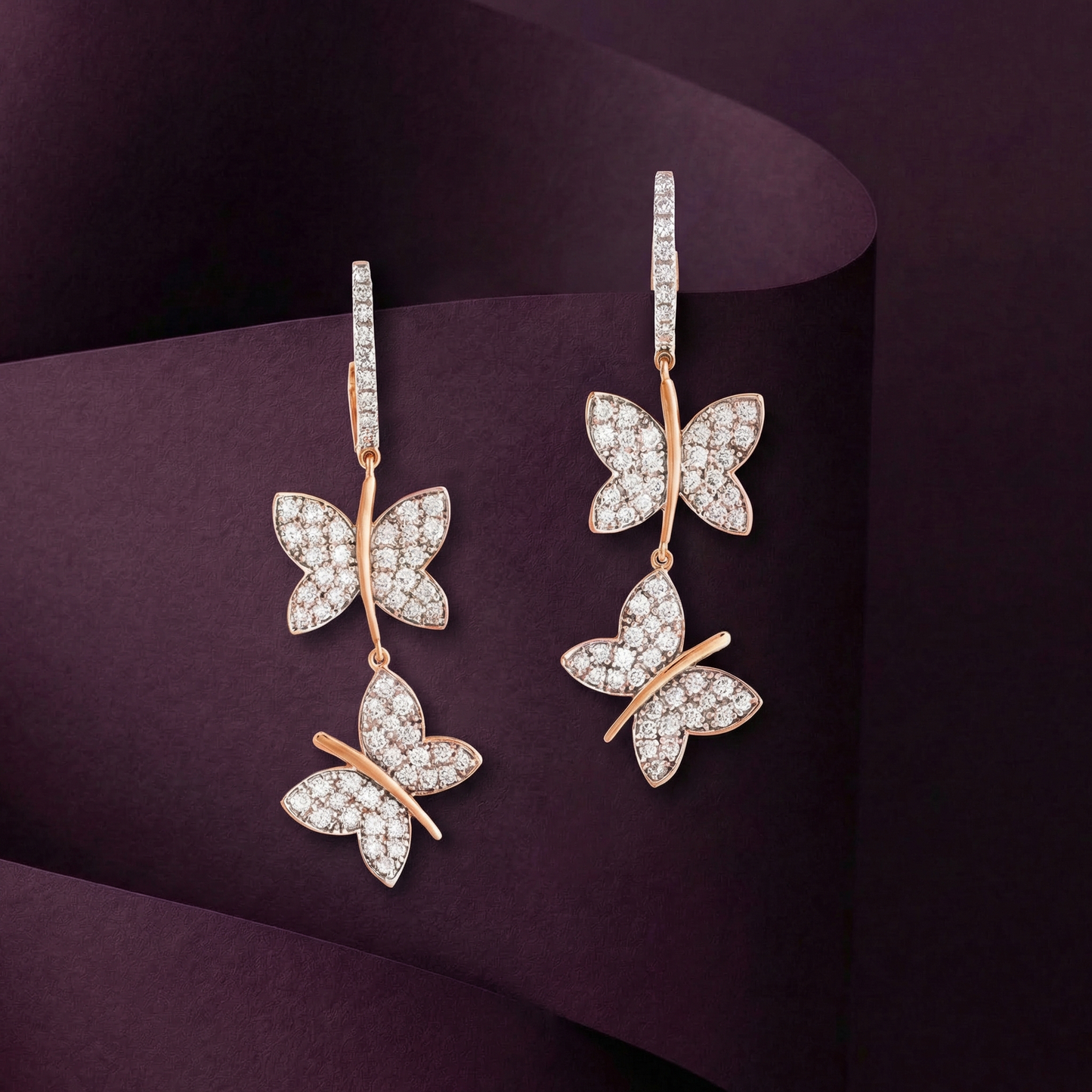 Butterfly Drop Hoops