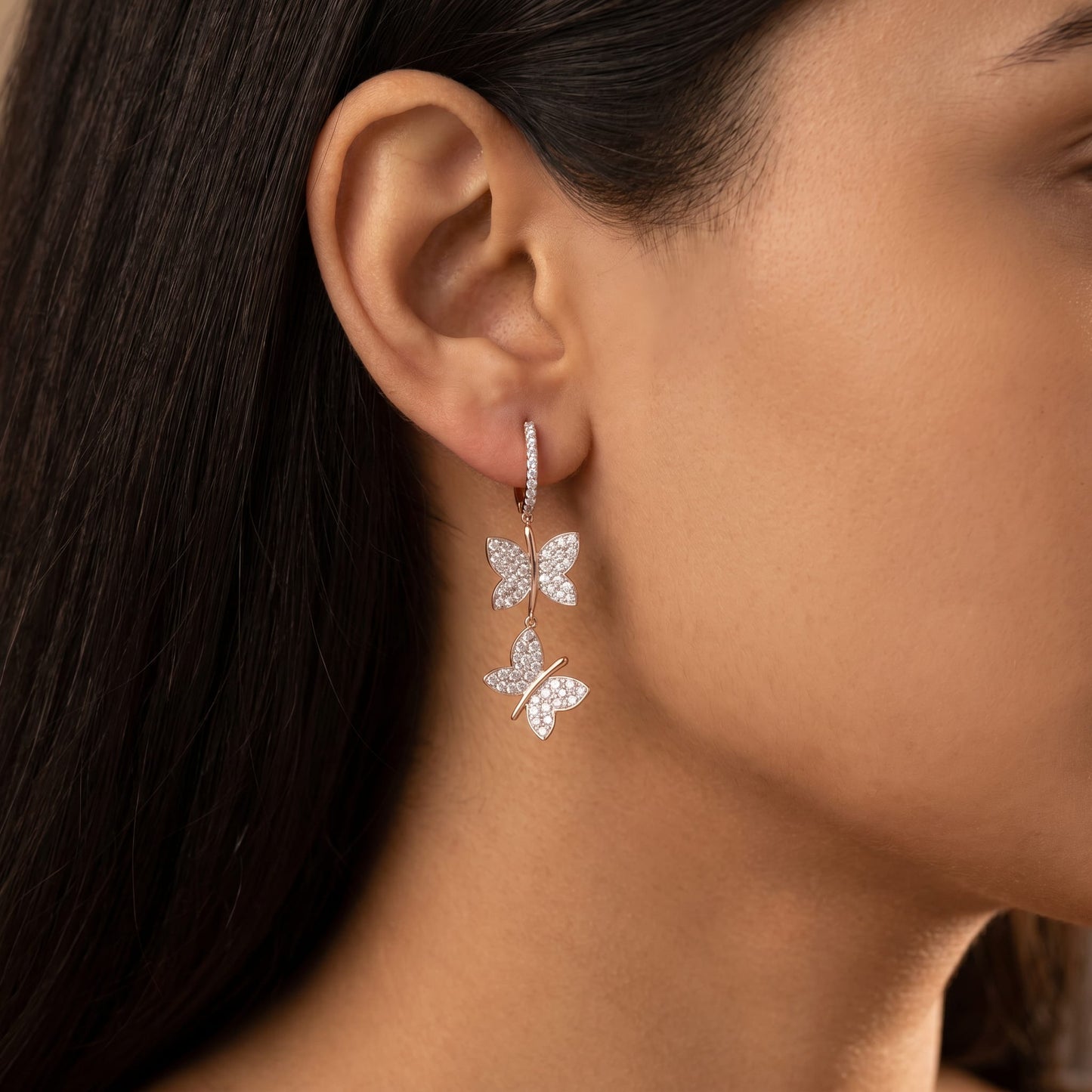 Butterfly Drop Hoops