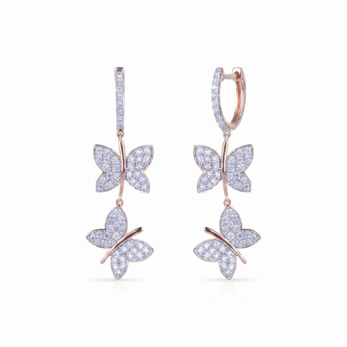Butterfly Drop Hoops