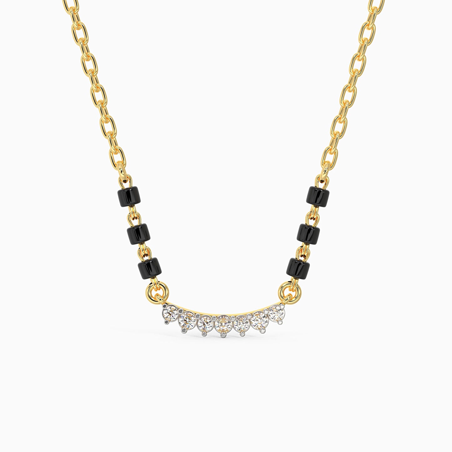 Gold Classic Brilliant Diamond Mangalsutra