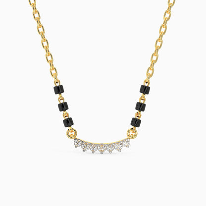 Gold Classic Brilliant Diamond Mangalsutra