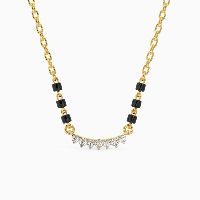 Gold Classic Brilliant Diamond Mangalsutra