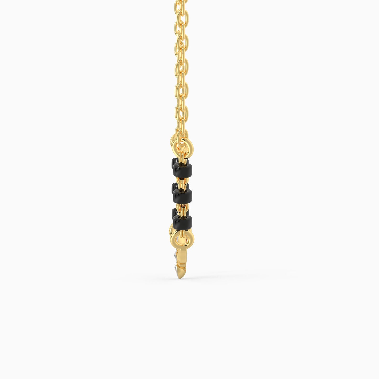 Gold Leaf Diamond Mangalsutra