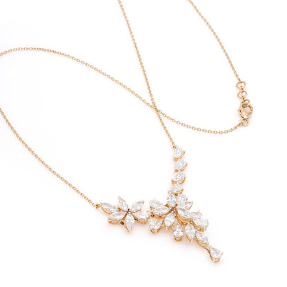 Floral Cascade Diamond Necklace