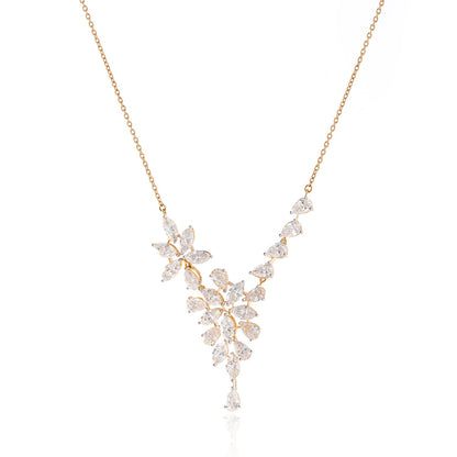 Floral Cascade Diamond Necklace