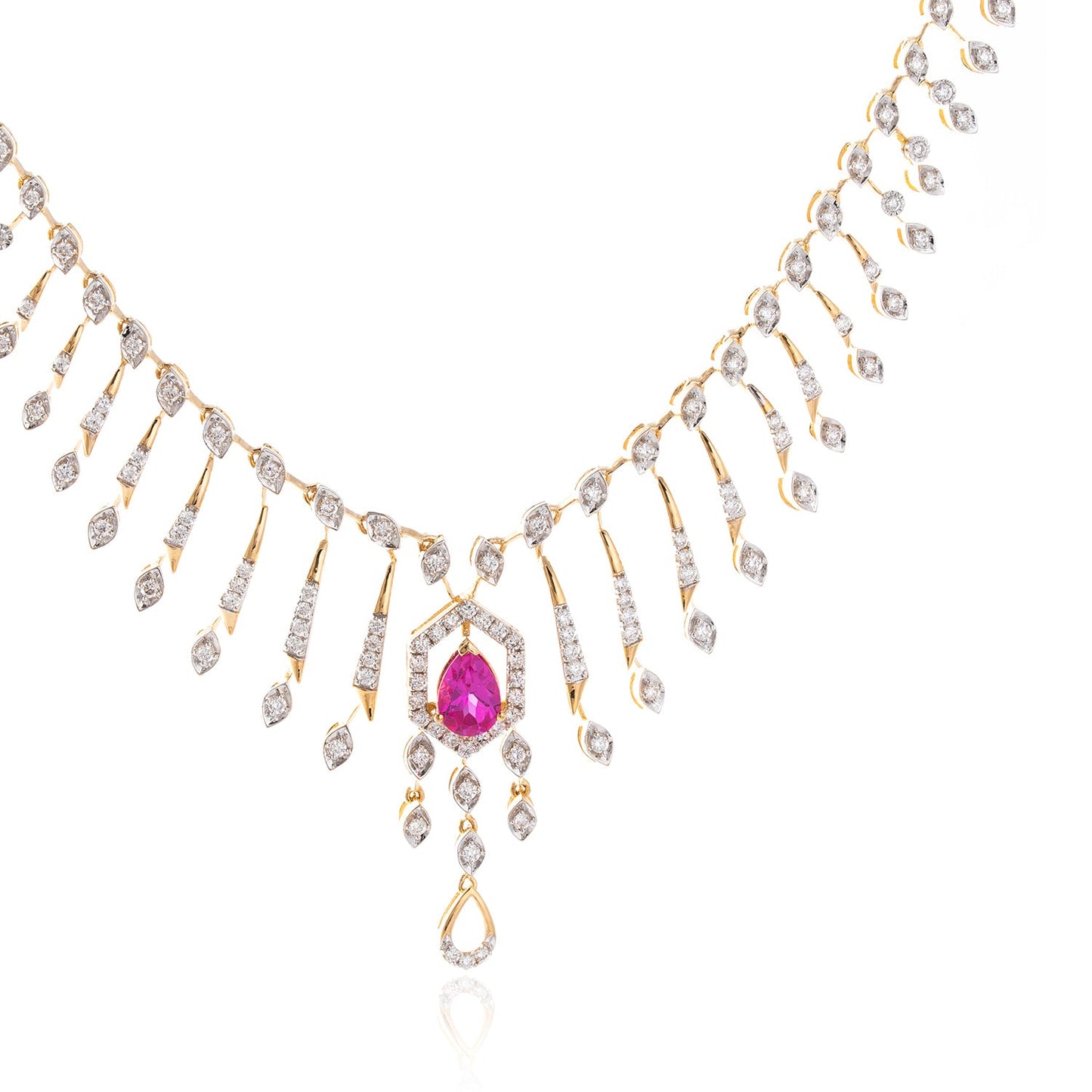 Blush Radiance Fringe Necklace