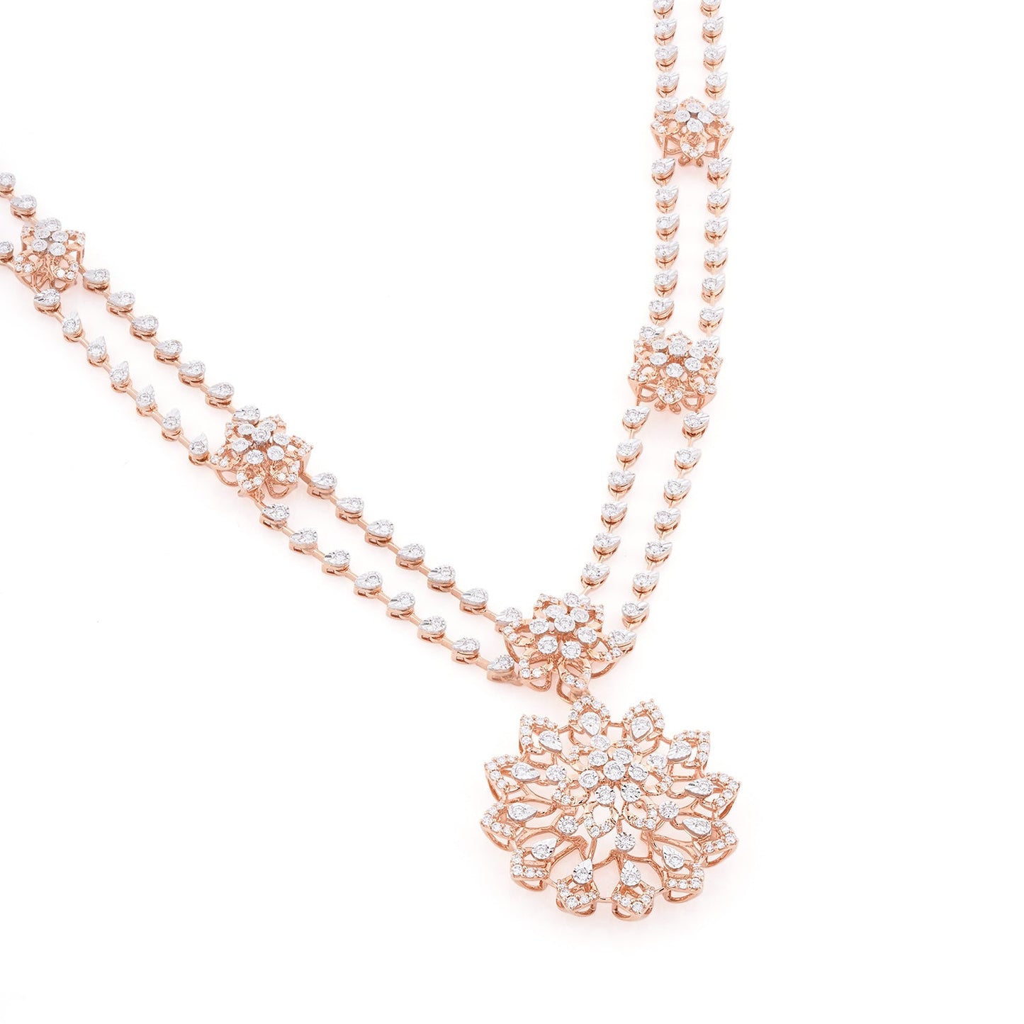 Floral Symphony Diamond Necklace