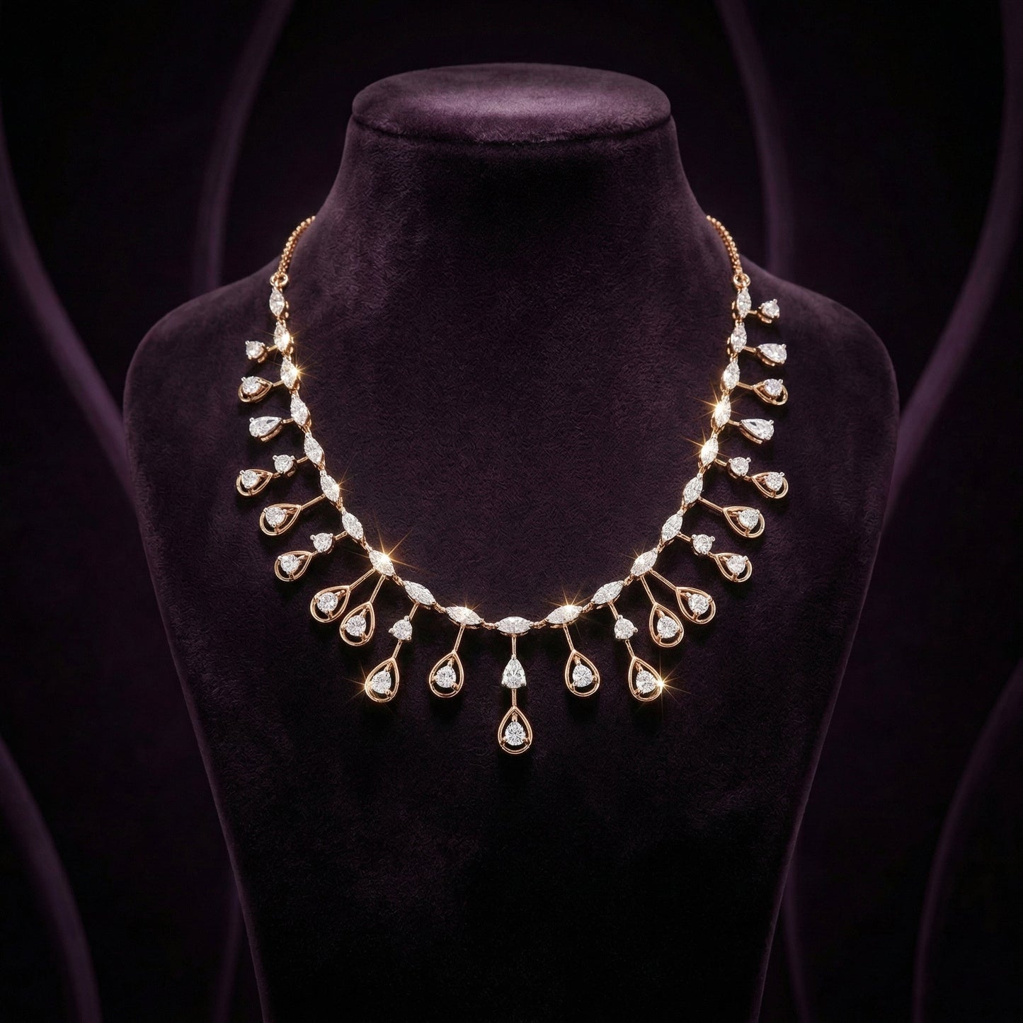 Dewdrop Cascade Diamond Necklace
