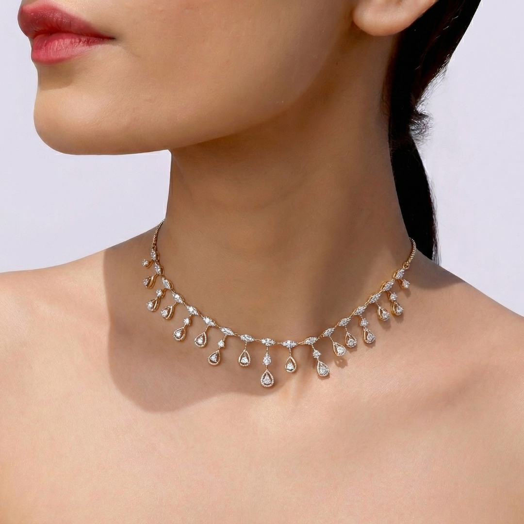 Dewdrop Cascade Diamond Necklace