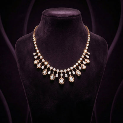 Petal Drop Diamond Necklace