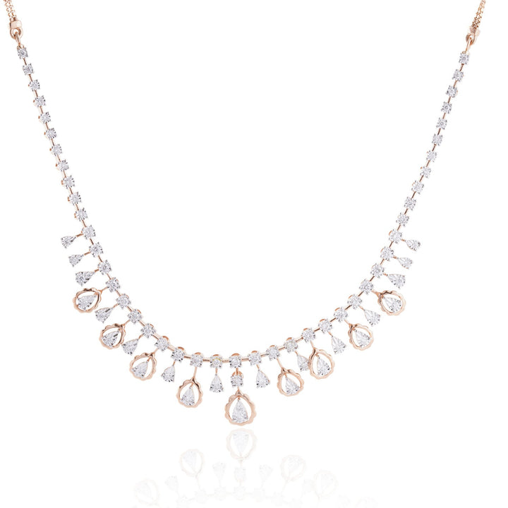 Petal Drop Diamond Necklace