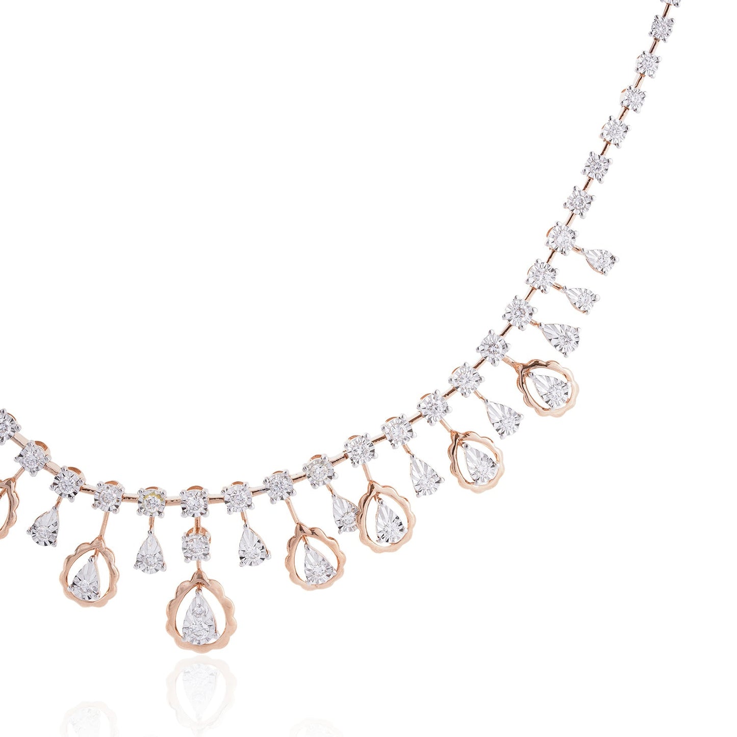 Petal Drop Diamond Necklace