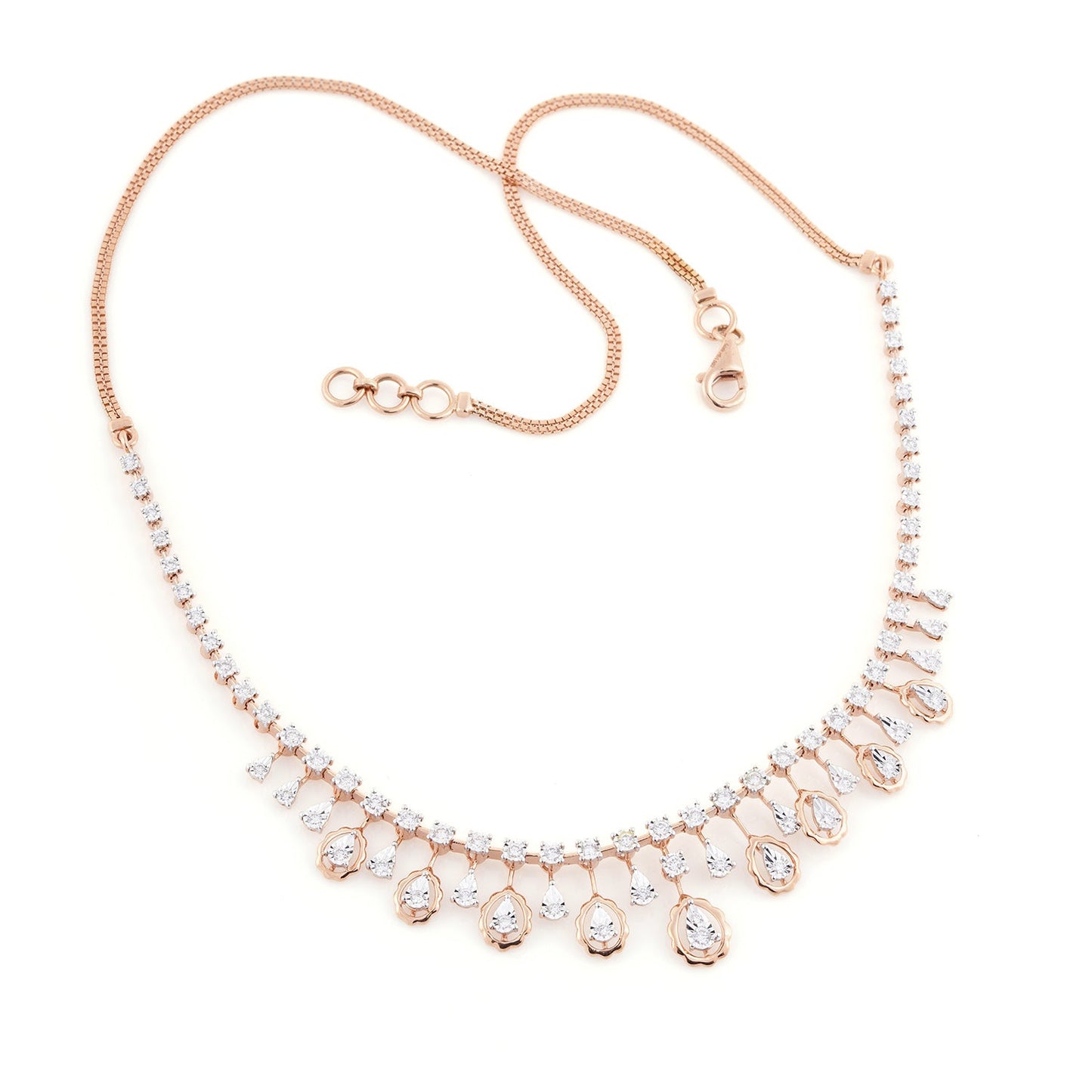Petal Drop Diamond Necklace