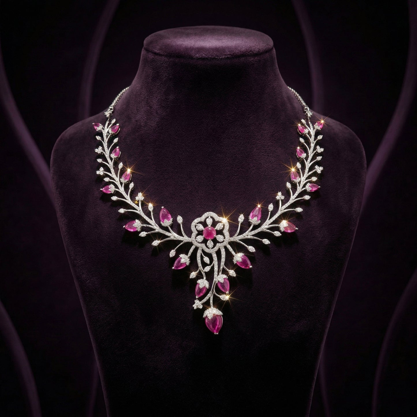 Blush Vine Diamond Necklace