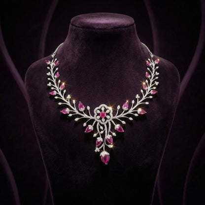 Blush Vine Diamond Necklace