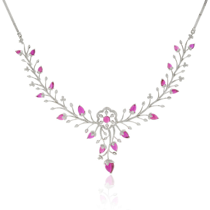 Blush Vine Diamond Necklace