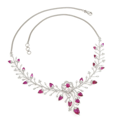 Blush Vine Diamond Necklace