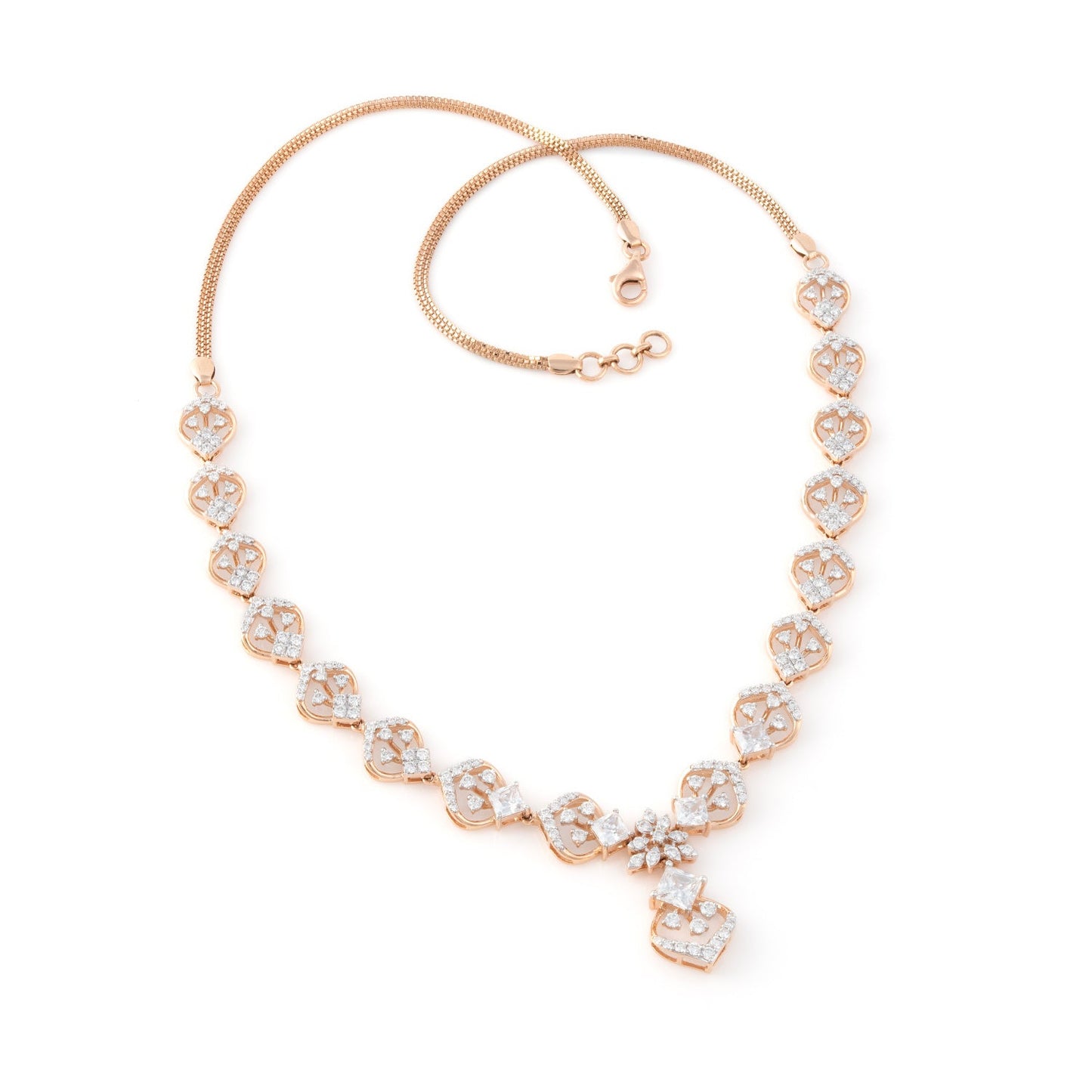 Ornate Link Diamond Necklace