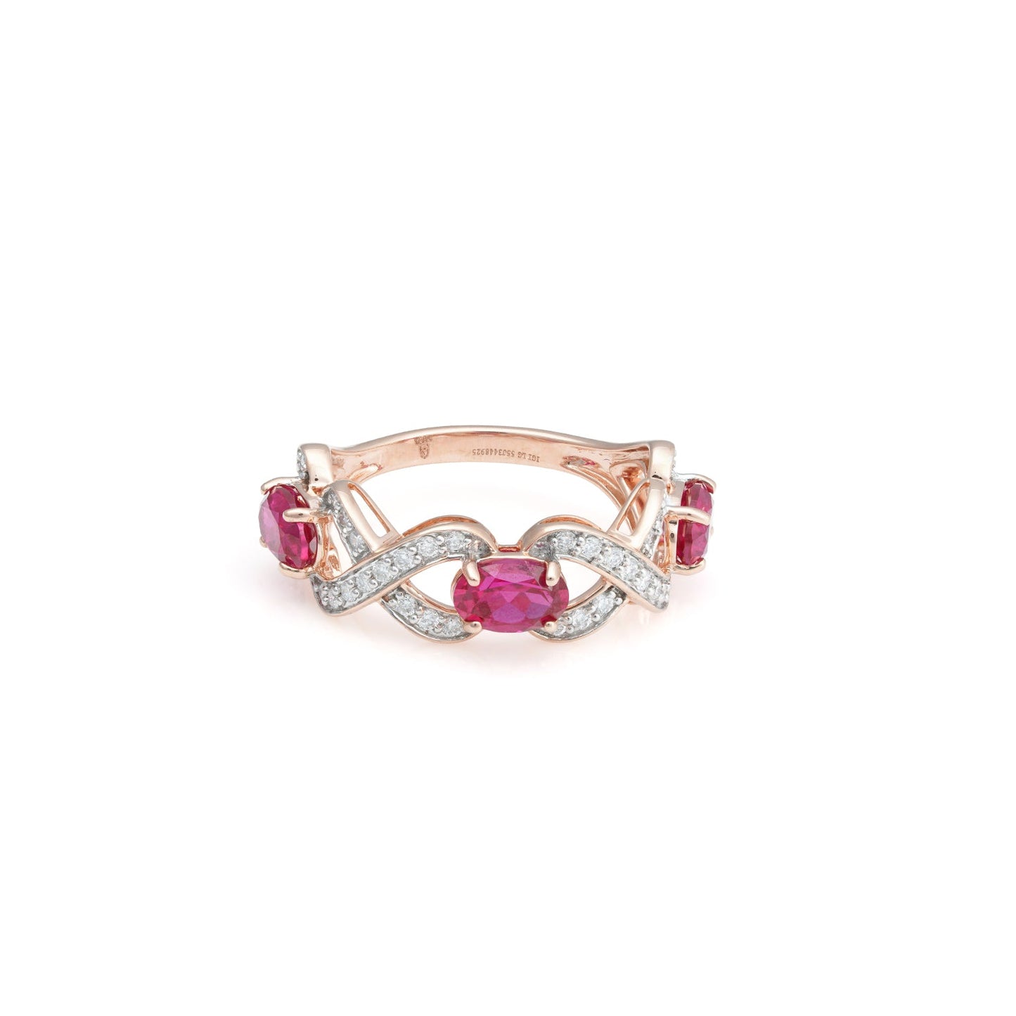 Ruby Wave Diamond Ring