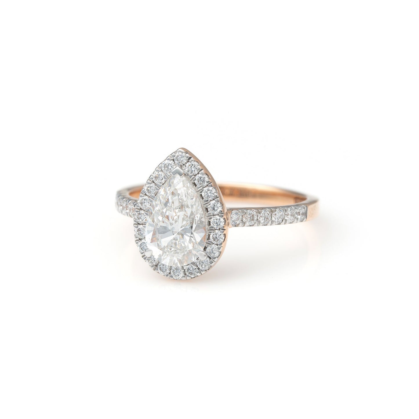 Eira Teardrop Halo Ring