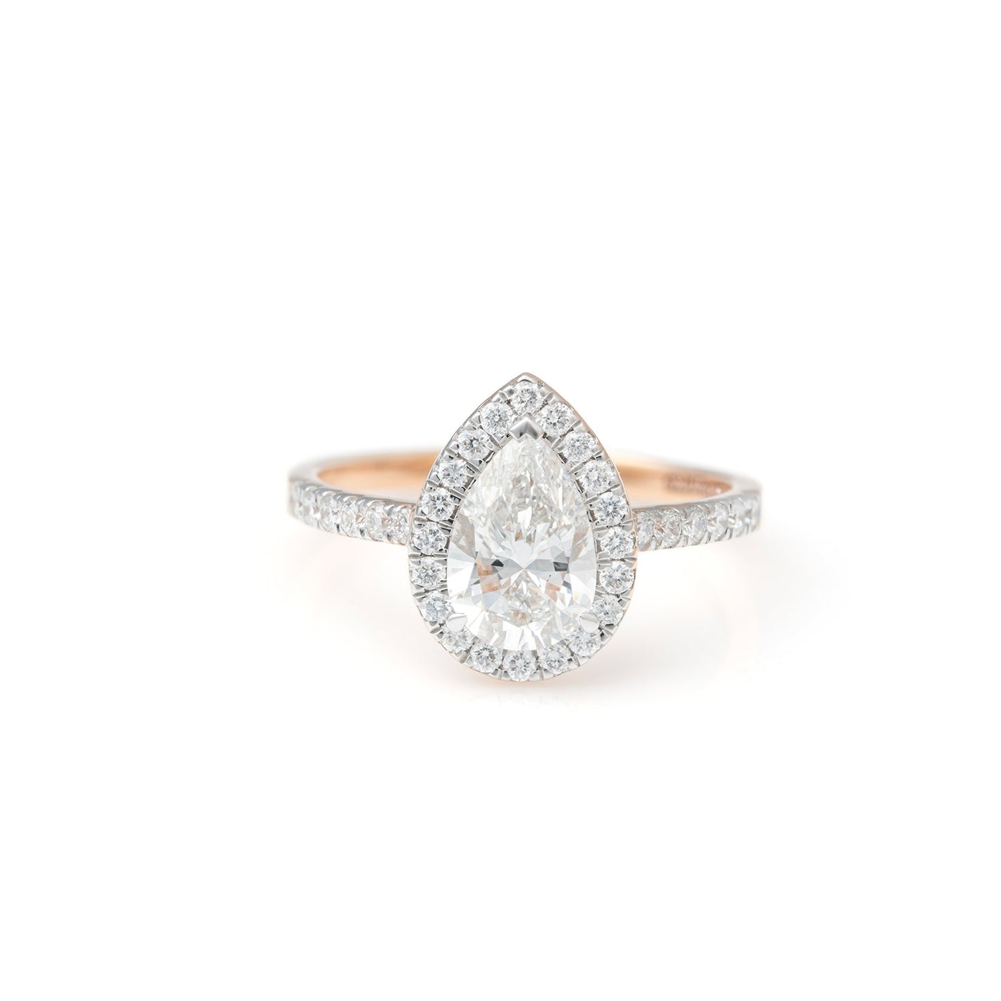 Eira Teardrop Halo Ring