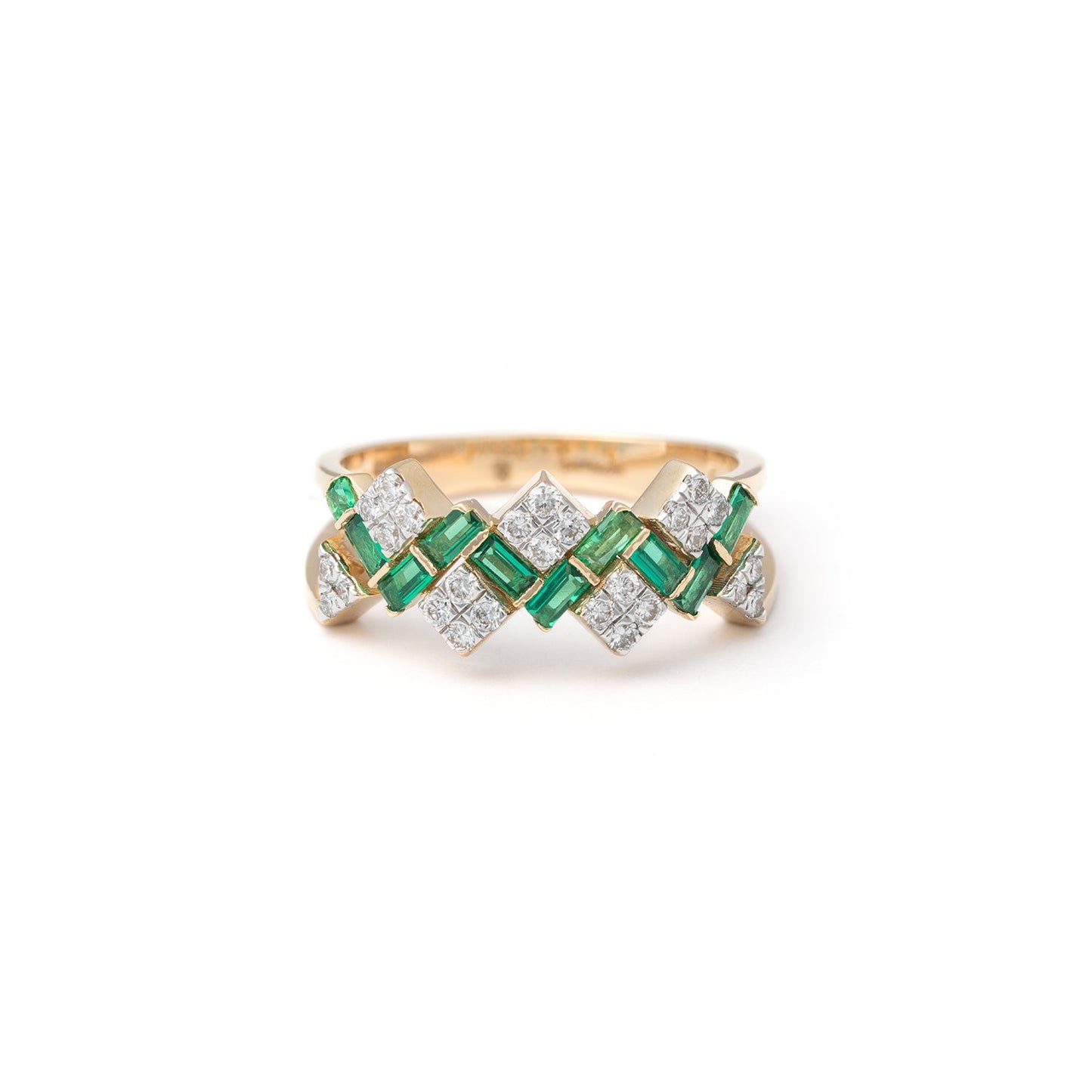 Vanika Crest Gold Ring