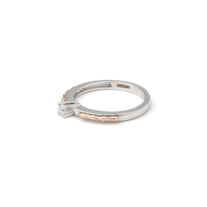 Dual Tone Leaf Ring
