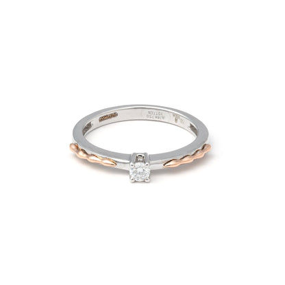 Dual Tone Leaf Ring
