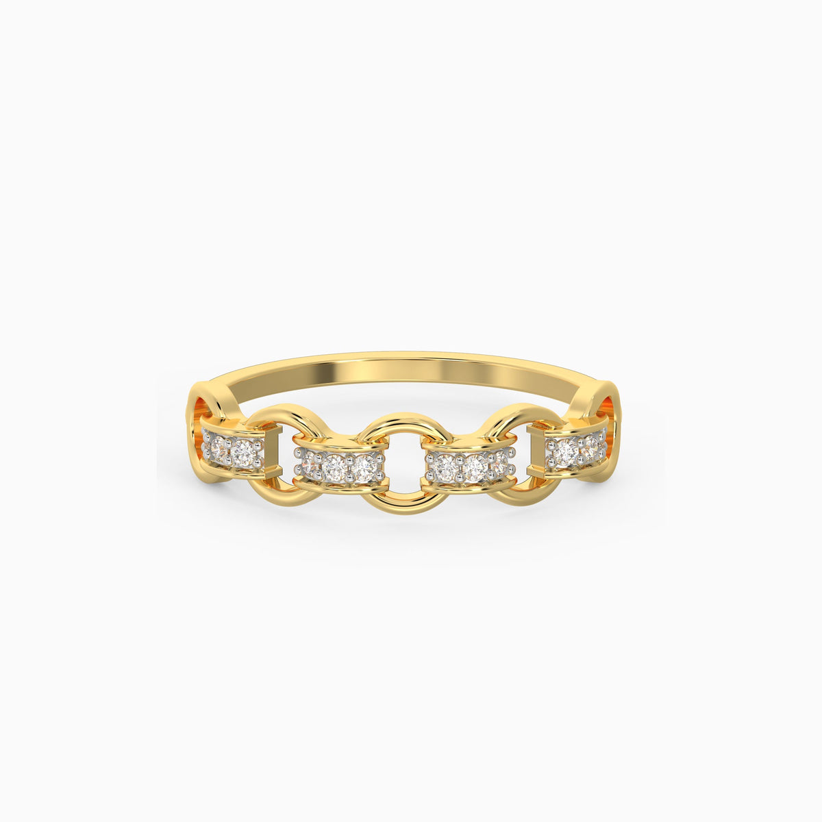 Gold Linked Diamond Ring