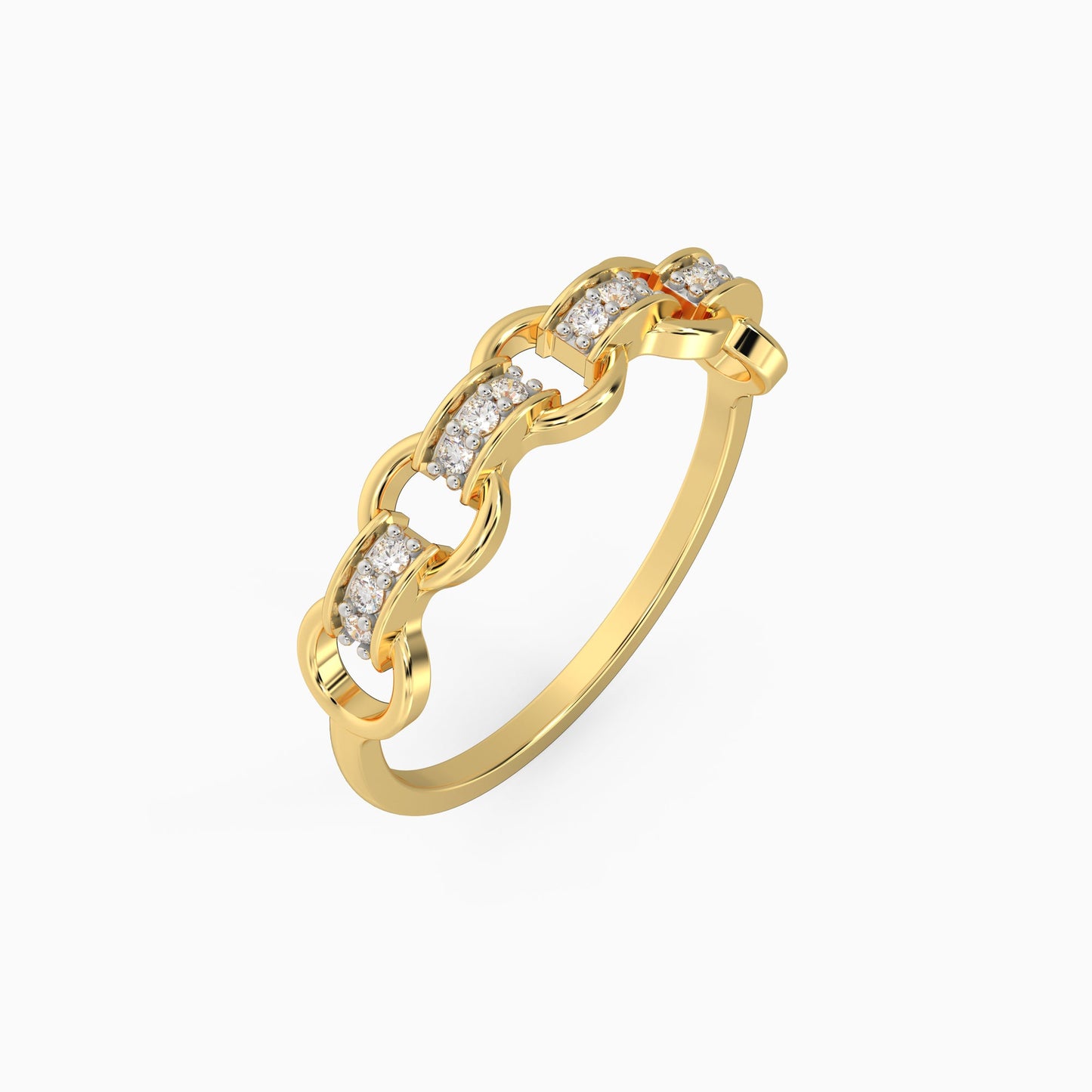 Gold Linked Diamond Ring
