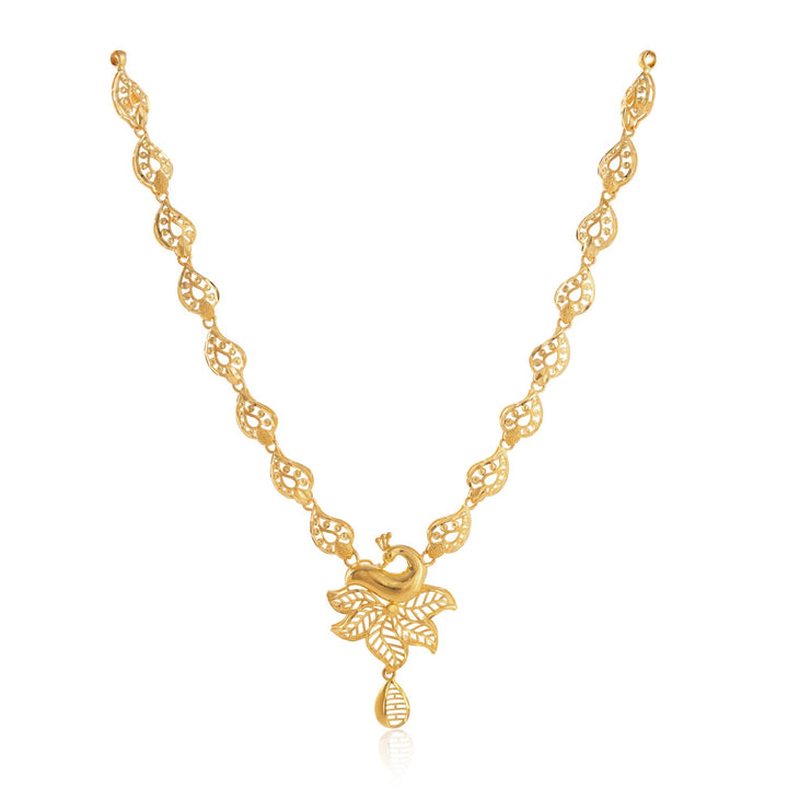 Mayura Lotus Gold Necklace