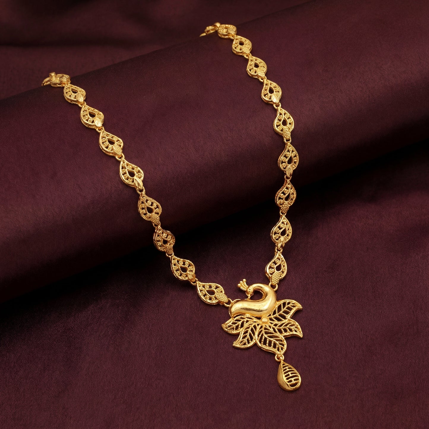 Mayura Lotus Gold Necklace
