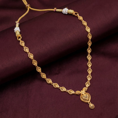 Vireya Leaf Gold Necklace