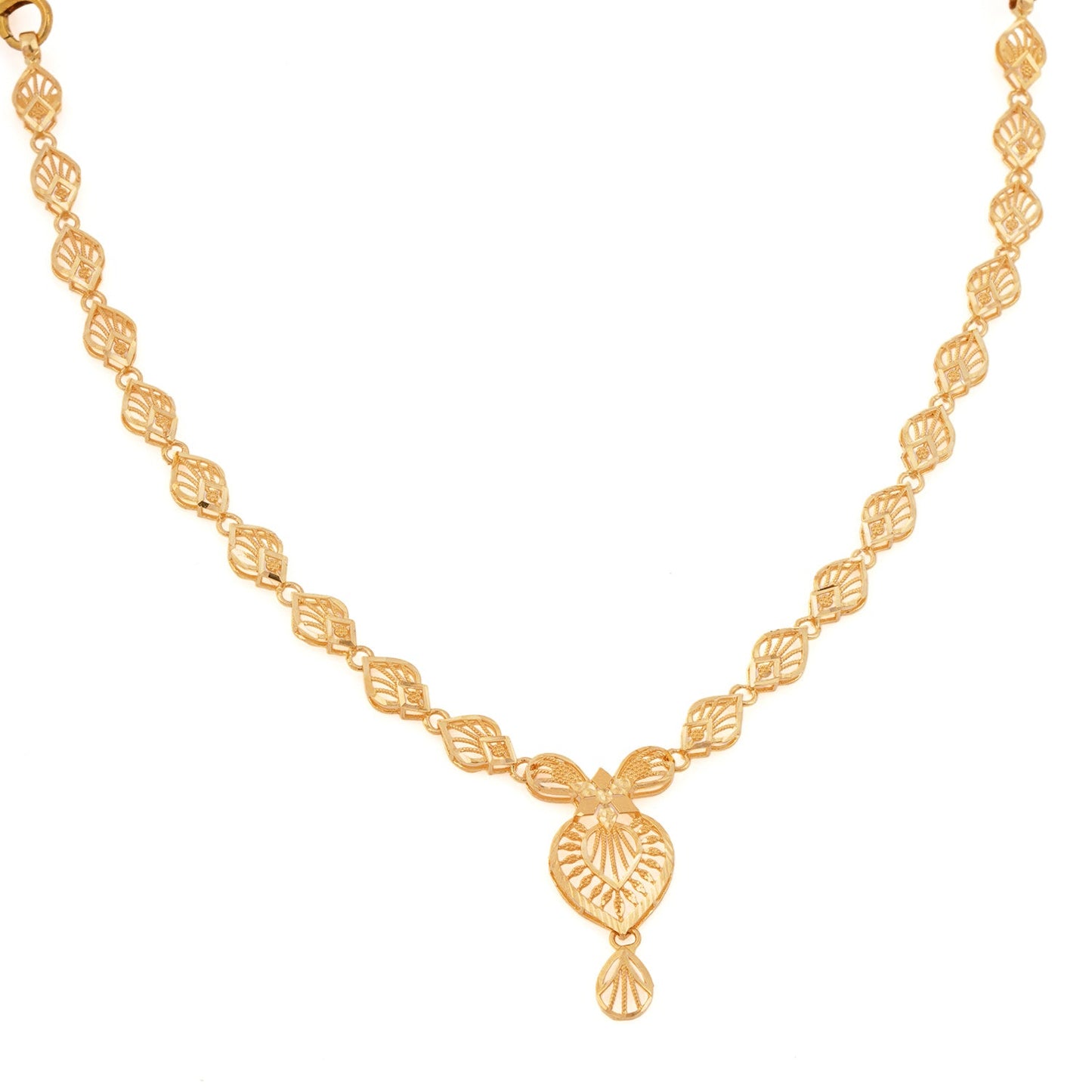 Vireya Leaf Gold Necklace