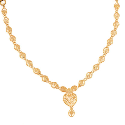 Vireya Leaf Gold Necklace