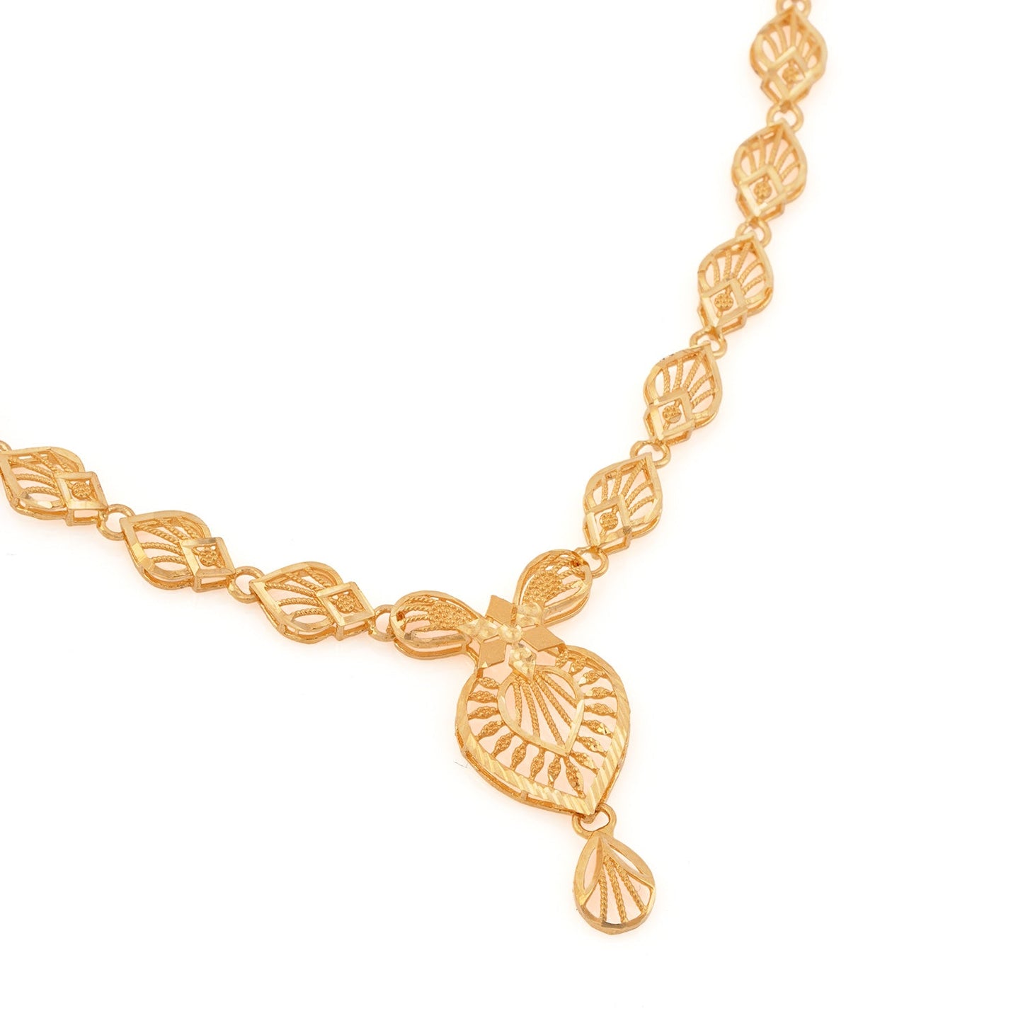 Vireya Leaf Gold Necklace