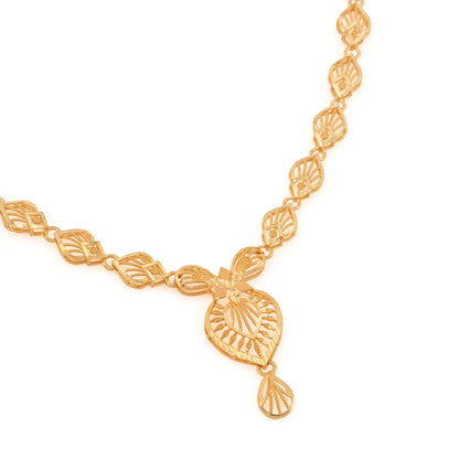 Vireya Leaf Gold Necklace