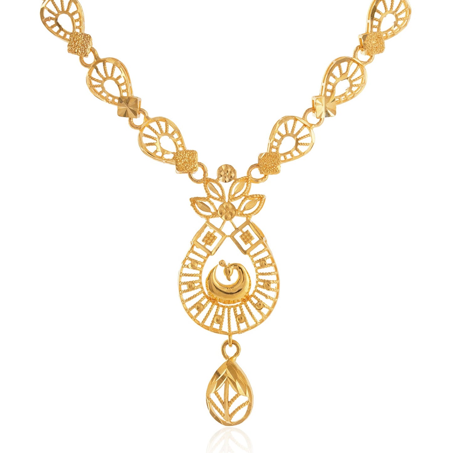 Peacock Grace Gold Necklace