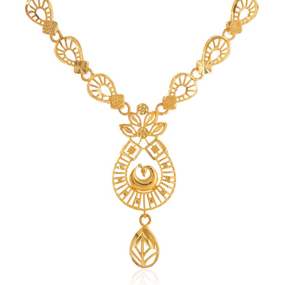 Peacock Grace Gold Necklace