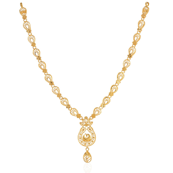 Peacock Grace Gold Necklace