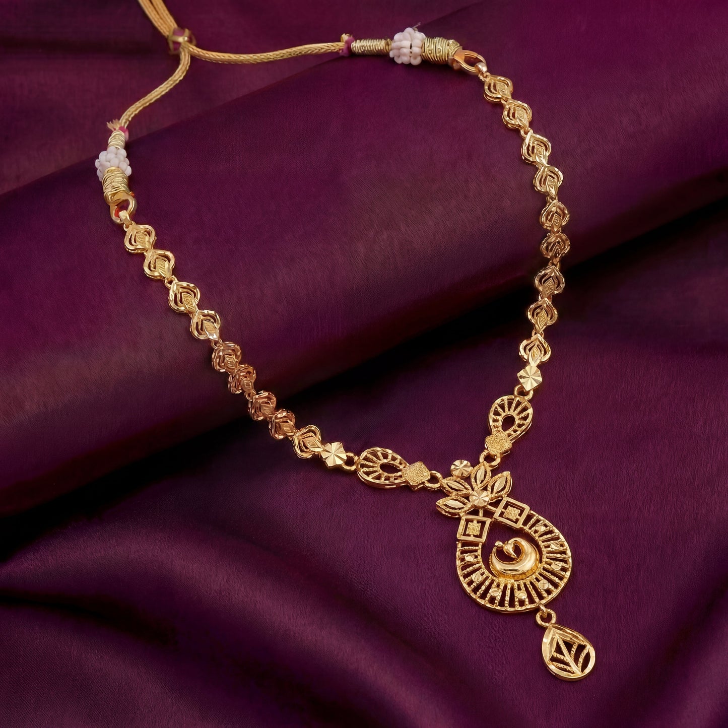 Peacock Grace Gold Necklace