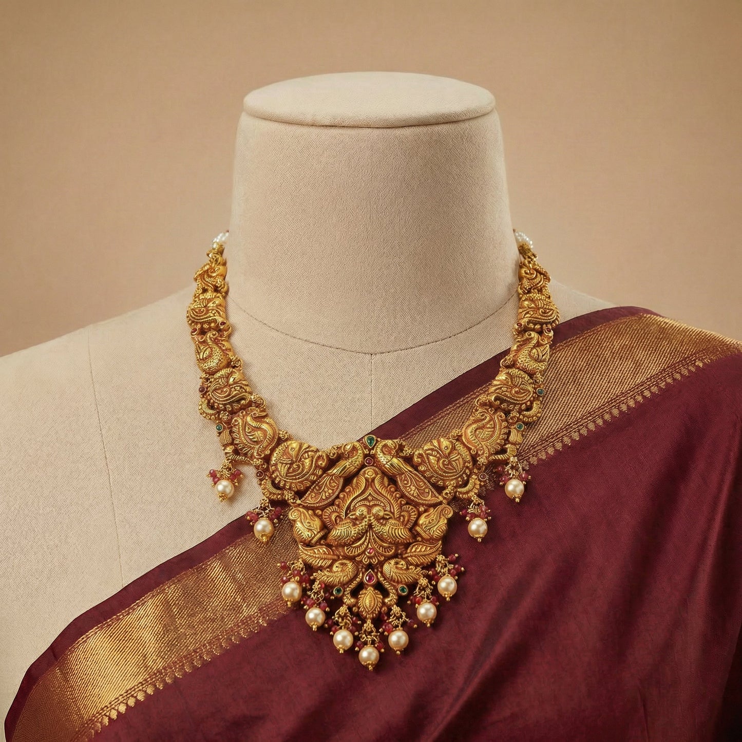 Golden Swarna Mayura Haar