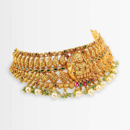 Golden Lakshmi Antique Choker